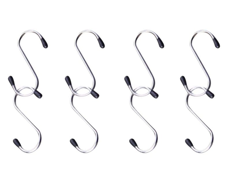HEXONIQ HEXONIQ Heavy Duty Stainless Steel Hooks for Hanging Clothes Utility S Shaped Hooks for Hanging Pots Pans Hanger for Home Kitchen Wardrobe Work Shop Bathroom Garden Office Pack of 8  - Image 1