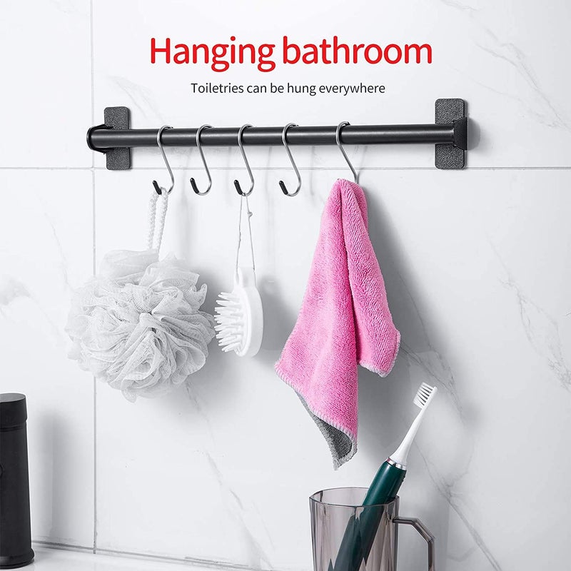 HEXONIQ HEXONIQ Heavy Duty Stainless Steel Hooks for Hanging Clothes Utility S Shaped Hooks for Hanging Pots Pans Hanger for Home Kitchen Wardrobe Work Shop Bathroom Garden Office Pack of 8  - Image 5