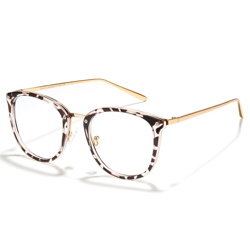 Cyxus Blue Light Glasses for Woman Reduce Eye Strain Ideal for Office Working Studying UltraLight TR90 for AllDay Comfort