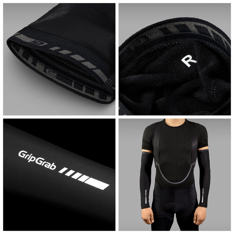 GripGrab Classic Thermal Cycling Arm Warmers Anti-Slip Warm Cycling Arm Sleeves Autumn Winter Fleece Biking Arm Warmer - Image 3