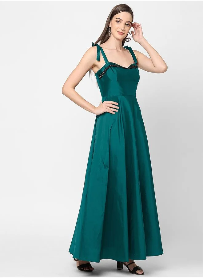 Mish Sweetheart Neck Beaded Bustier Style Maxi Dress by Styli