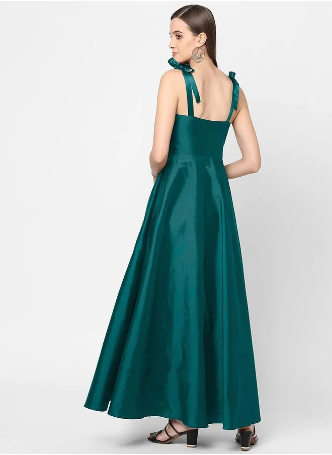 Mish Sweetheart Neck Beaded Bustier Style Maxi Dress by Styli