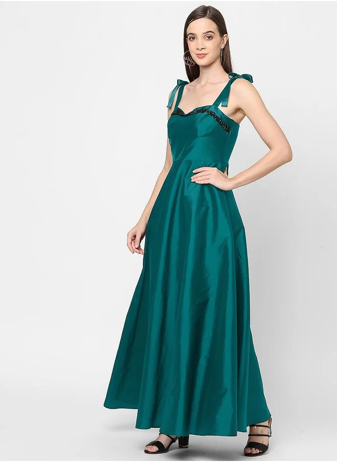 Mish Sweetheart Neck Beaded Bustier Style Maxi Dress by Styli