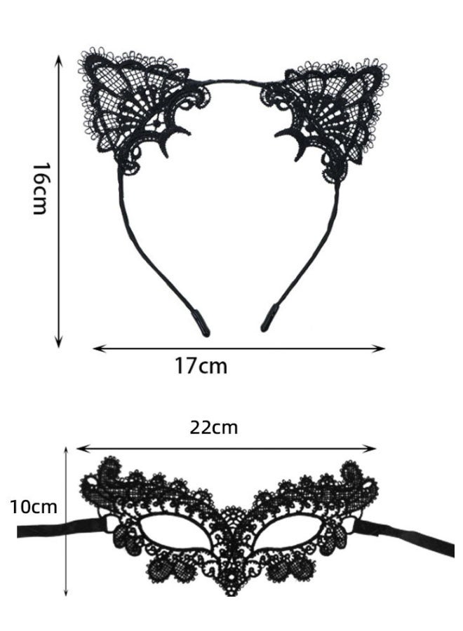 Happy D Cat Mask And Cat Ears Headband For Women Masquerade Masks Costume Catwoman Accessories Make Up Party Favors2PCS - Image 4