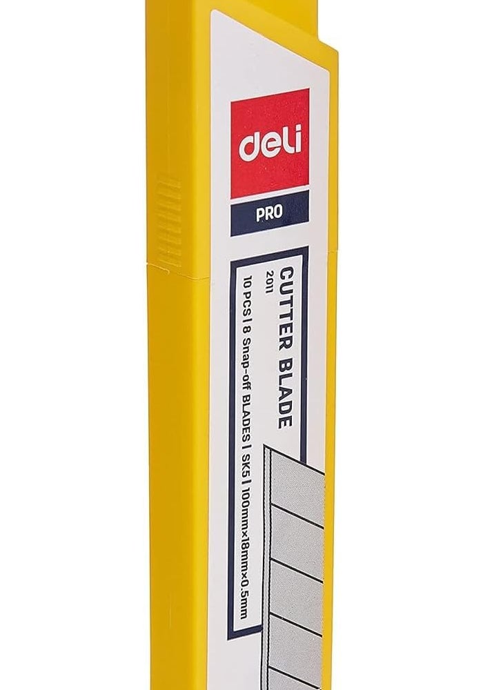 Deli E2011 Cutter Blade with Easy Access PP Box - 10 Pieces - Image 1
