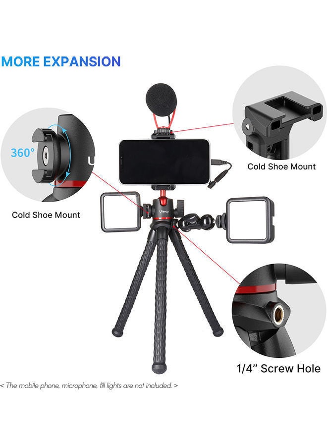 NIBEMINENT Multifunctional Flexible Mini Octopus Tripod Black  - Image 4