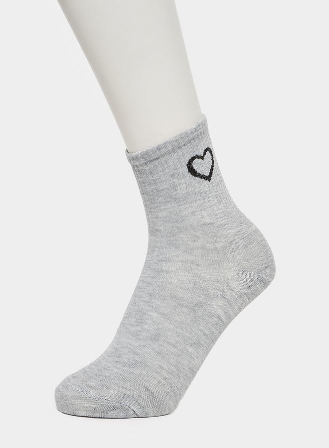 Styli Pack of 6 - Heart Detail Socks - Image 2