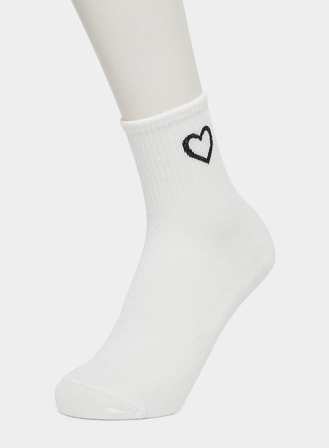Styli Pack of 6 - Heart Detail Socks - Image 4