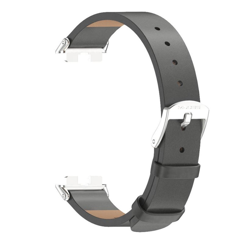 إيروريكس سوار ساعة هواوي باند 10 / 9 / 8 من الجلد الصناعي المصنوع من الألياف الدقيقة (رمادي فضي) - Image 4