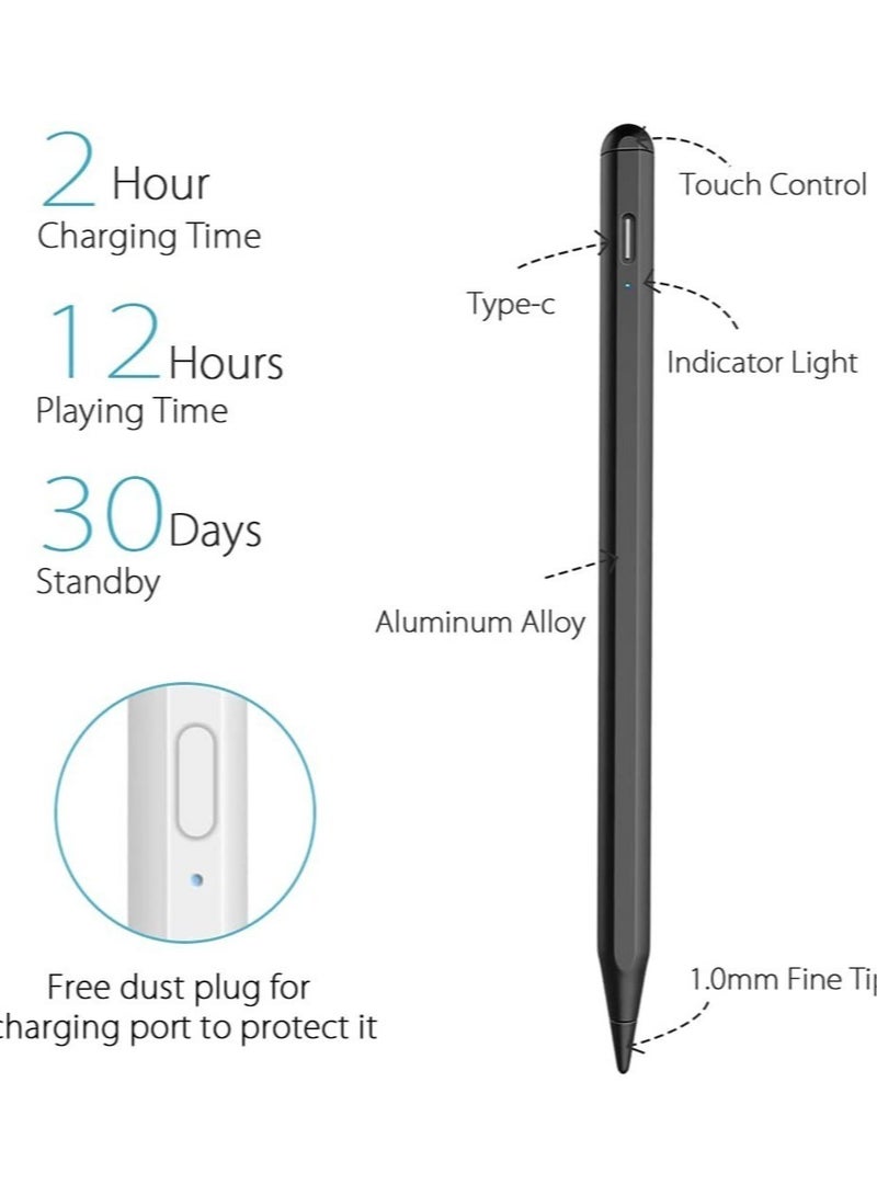 2021 Upgraded Stylus Pen for Touch Screens, Rechargeable Phone Pen for Android & iOS Compatible with iPhone/iPad/Pro/Mini/Other Tables & Smart Phone - Image 4