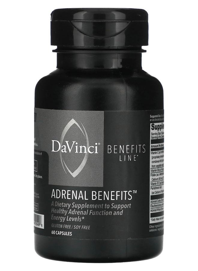 DaVinci Laboratories of Vermont - Benefits Line Adrenal Benefits 60 Capsules - Image 1