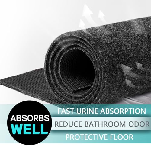 CHONOVO Urinal Mats 12 Pack Urinal Pads Urinal Floor Mats for Men Bathroom Commerical Disposable Non-Slip Rubber Backing Washable Urinals Mat Eliminating Odor 17.7" x 20.5"(6 Pcs Black 6 Pcs Dark Grey) - Image 3