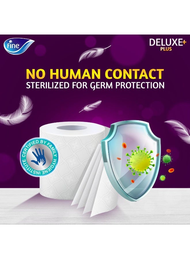 فاين ورق تواليت فاخر للتجفيف الفائق، 4 طبقات، 9 لفات - Image 5
