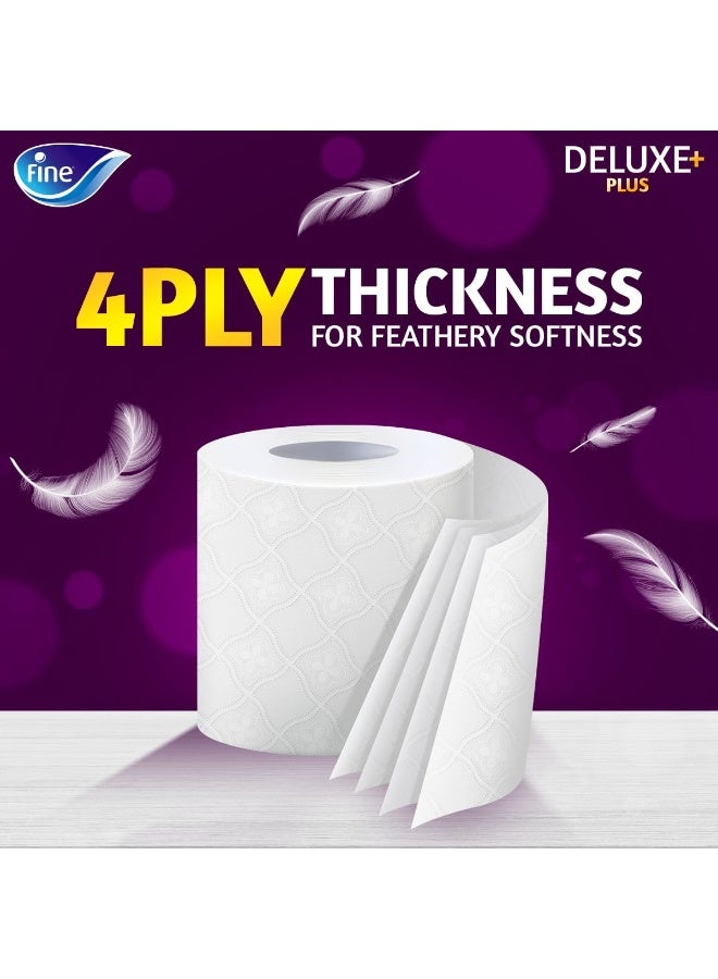 فاين ورق تواليت فاخر للتجفيف الفائق، 4 طبقات، 9 لفات - Image 3