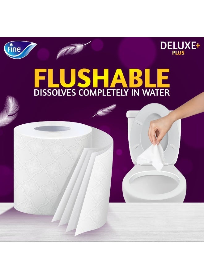 فاين ورق تواليت فاخر للتجفيف الفائق، 4 طبقات، 9 لفات - Image 4