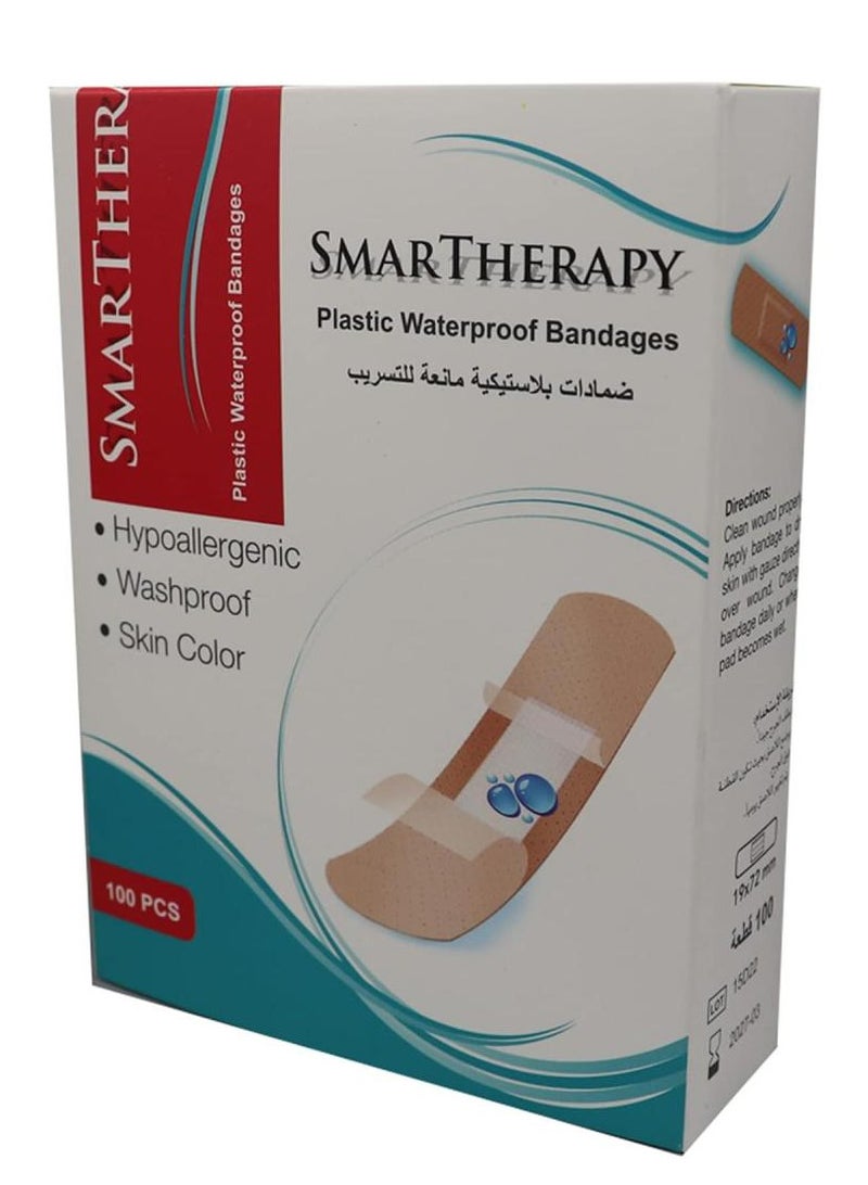 SMARTHERAPY100-Piece Assorted Plastic Waterproof Bandages - Image 4