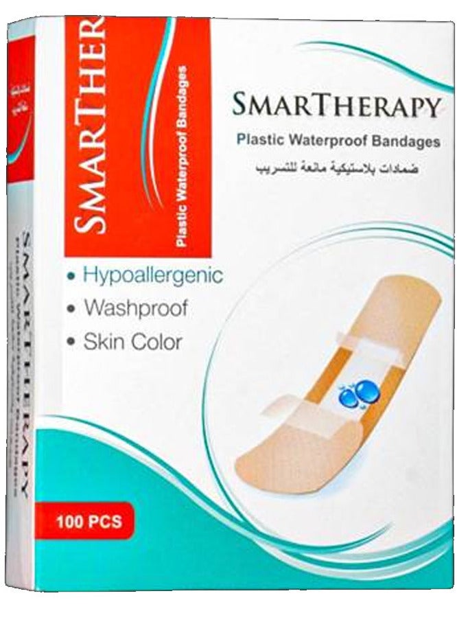 SMARTHERAPY100-Piece Assorted Plastic Waterproof Bandages - Image 2
