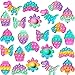 Qinline 24 Pack Easter Gifts for Kids Dinosaur Pop Fidget Toy with Gift Cards for Kid Boy Girl Bulk Kid Easter Egg Fillers Party Favors School Classroom Prizes Exchange Goodie Bags Stuffers - Image 2