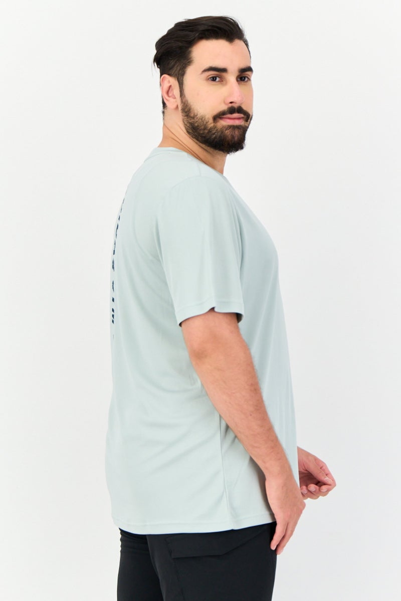 Adidas تي شيرت تدريب قصير الأكمام للرجال، رياضي، رمادي - Image 3