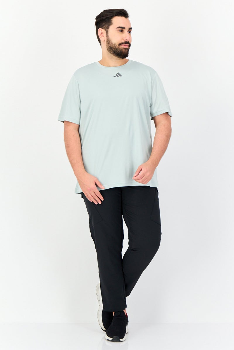 Adidas تي شيرت تدريب قصير الأكمام للرجال، رياضي، رمادي - Image 4