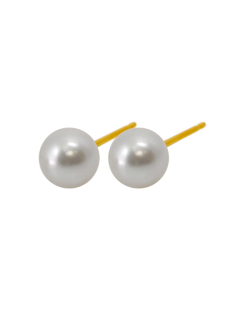 Caflon Fashion Sense Gold Plated Pearl Earring| 6Mm