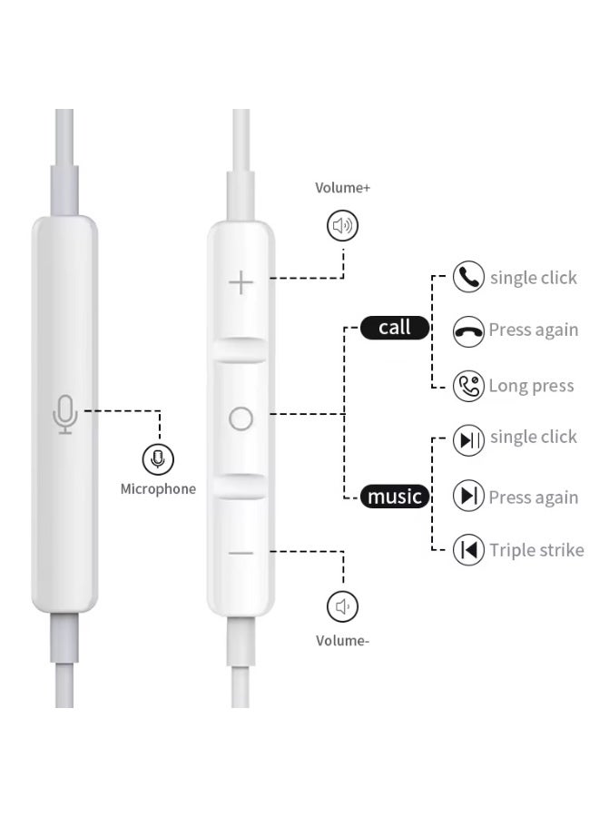 Anugrl Wired Earphones with Microphone, in-ear headphones with volume control, Hi-Fi stereo sound, and noise isolation, compatible with Phone 14/13/12/11/X/8/7 and Lightning-supported devices. - Image 5