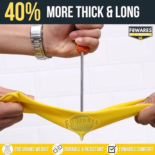 F8WARES 10 Pairs 16 Inch Long Hand Gloves - Rubber Gloves for Cleaning, Gardening, Dish Washing, Kitchen and Bathroom - Image 2
