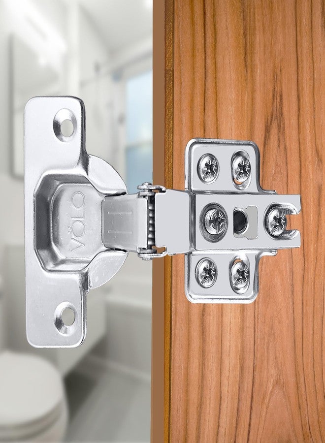 Volo European Style Steel Auto Concealed Cabinet Hinges (Pack of 5 Sets), 15* Crank- Inset - Image 4