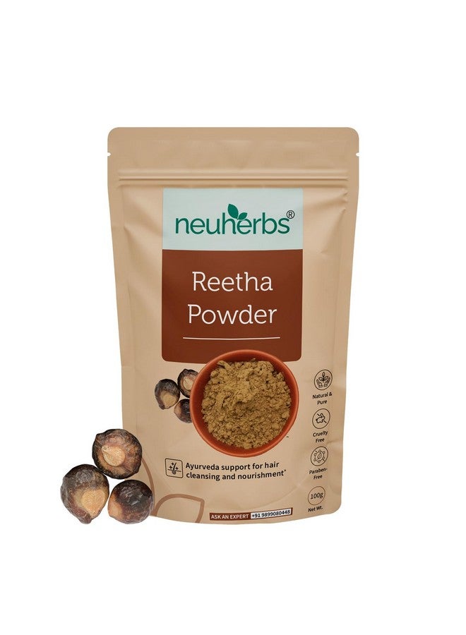 Neuherbs Reetha Powder 100g (Pack of 1) For Men & Women | Pure & Natural Powder for Hair Cleansing and Nourishment | Cruelty & Paraben Free | With No Artificial Colour & Additives - Image 1
