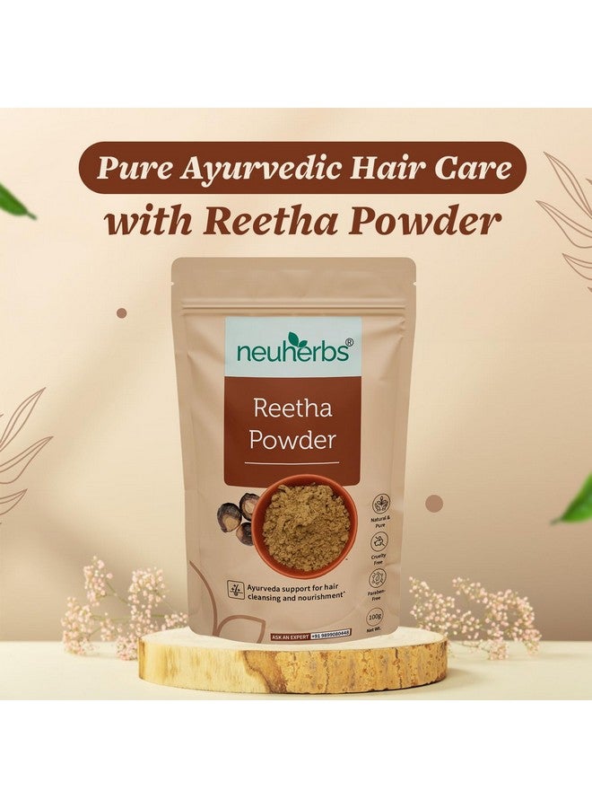 Neuherbs Reetha Powder 100g (Pack of 1) For Men & Women | Pure & Natural Powder for Hair Cleansing and Nourishment | Cruelty & Paraben Free | With No Artificial Colour & Additives - Image 5