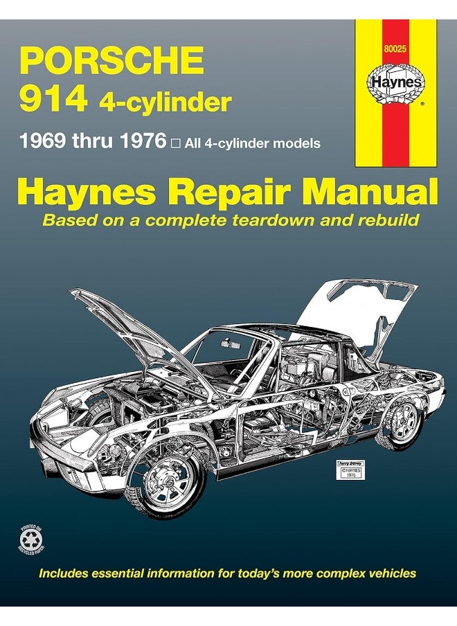 Porsche 914 4-cylinder (1969-1976) Haynes Repair Manual (USA)  - Image 4