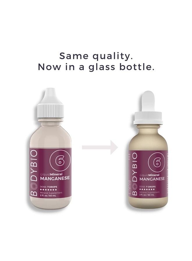 BodyBio Liquid Manganese for Bone Health, Connective Tissue & Metabolism Support - High Absorption, Pure, Concentrated Manganese Supplement - 2oz - Image 3