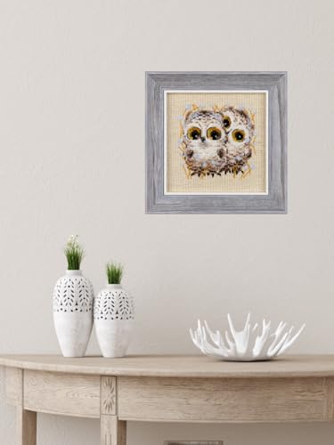 RIOLIS - Little Owls 1755, Animals Cross Stitch Kits 5,12" x5,12, Cross Stitch Kits for Beginners & Advanced, Crossstitching Kits Adult, Counted Stitching Kits, Embroidery Kit - Image 4