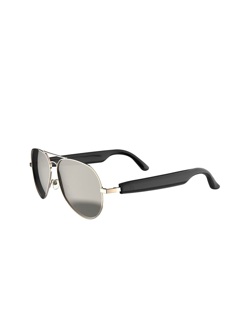 GREEN LION - Smart Glasses Helsinki GL-SG7 / Play & Pause / Answer & Reject Calls / Polarized Anti-Blue Lens / Built-in Microphone / UV400 Protection / Voice Assistant / Remote Camera / Touch Control / TWS Function - Black - Image 1