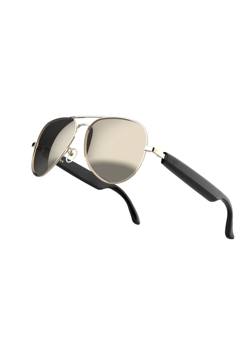 GREEN LION - Smart Glasses Helsinki GL-SG7 / Play & Pause / Answer & Reject Calls / Polarized Anti-Blue Lens / Built-in Microphone / UV400 Protection / Voice Assistant / Remote Camera / Touch Control / TWS Function - Black - Image 1