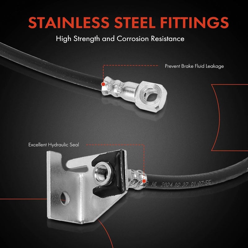 A-Premium Brake Hydraulic Hose for Chevrolet Classic 2004-2005 - Image 4