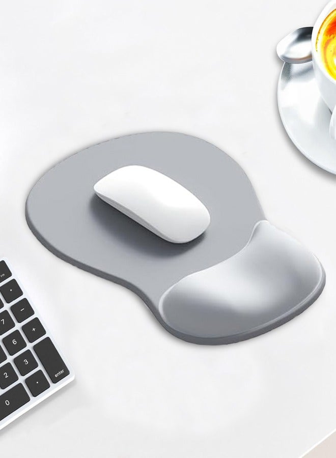 وسادة ماوس مع مسند للرسغ، حصيرة ماوس محمولة مع دعم جل، تساعد في تخفيف آلام اليد والمعصم - Image 1
