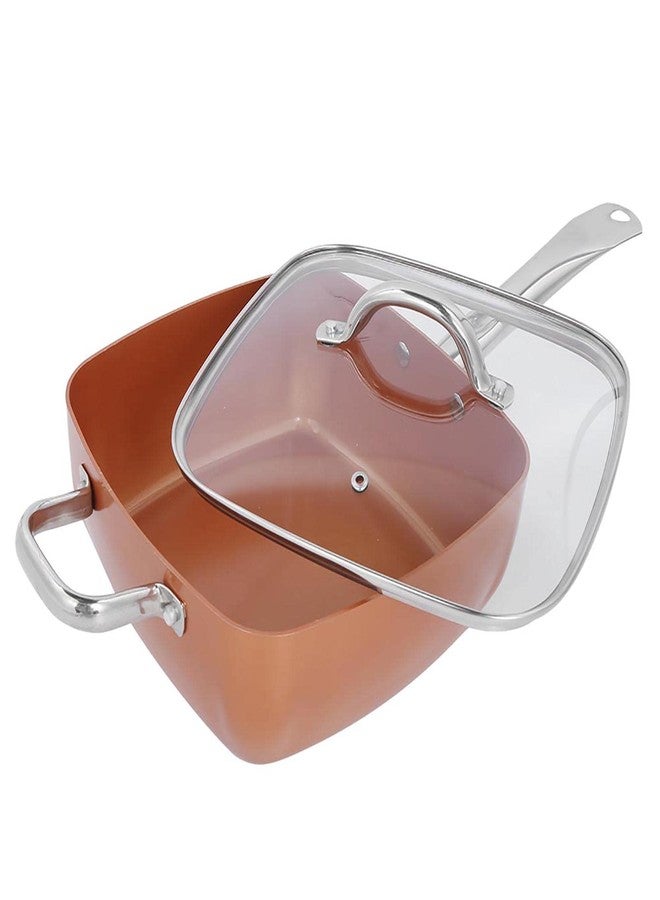 Sorandy 4PCS Nonstick Frying Pans, Deep Frying Pots with Tempered Glass Lid, Steaming Plate Aand Strainer, Large Skillet for Baking, Frying, Steaming, Multifunctional Frying Pan - Image 1