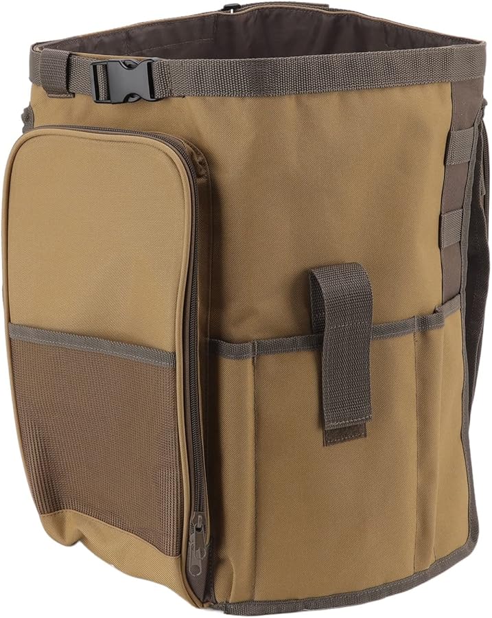 Large Capacity Round Garden Bucket Bag Oxford Cloth Tool Organizer Portable for Yard Work - Image 1