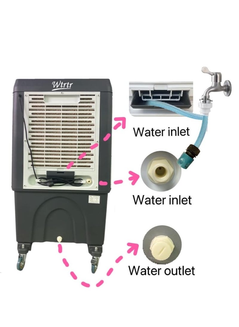 Wtrtr - Wtrtr 80L Air cooler. Evaporative Air Cooler, Equipped with Ice Box Technology, 3 Wind Speed| Left, Right, Up and Down Swing, Ideal for Home and Office - Image 1