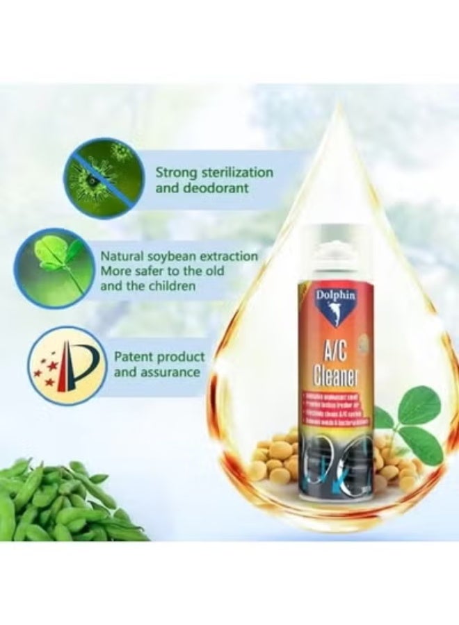 Dolphin A/C Cleaner Spray 100ml – Powerful Air Conditioner Odor Eliminator and Disinfectant – Effectively Removes Dust, Bacteria, Mold, and Bad Odors from AC Units, Ensuring Fresh, Clean, and Hygienic Airflow for Home, Office, and Car - Image 3