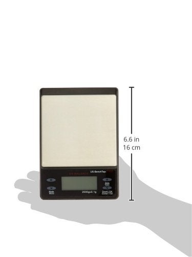 US BALANCE Backlit LCD Display Table Scale, 2000 x 0.1gm, Black - Image 3