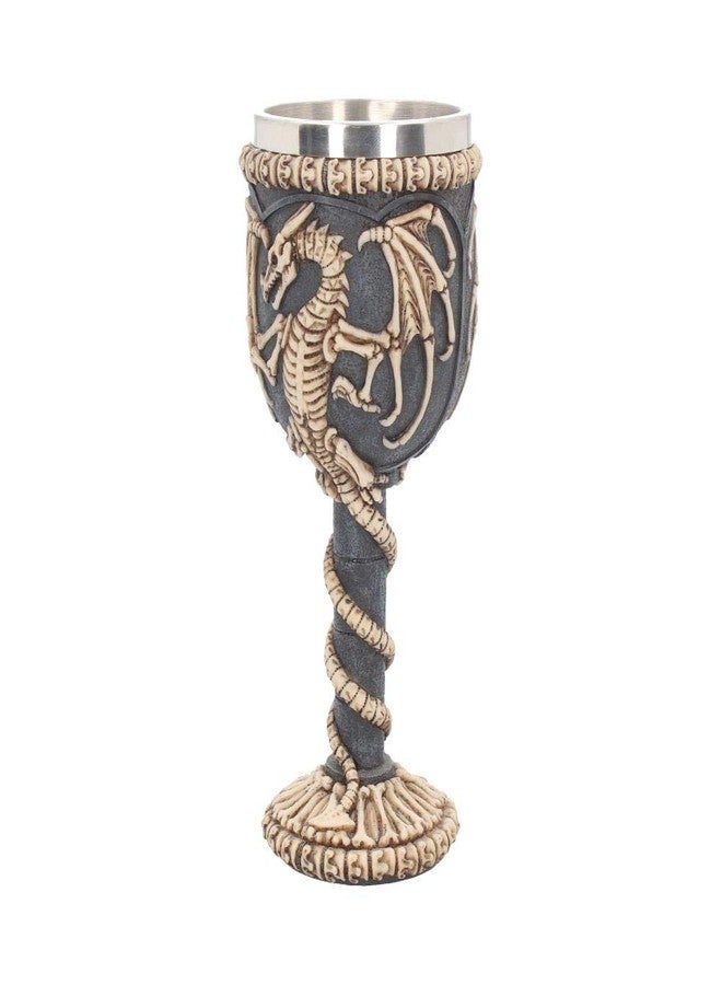 Nemesis Now Dragon Remains Goblet 19cm, Resin w/stainless steel insert, Black, One Size - Image 2