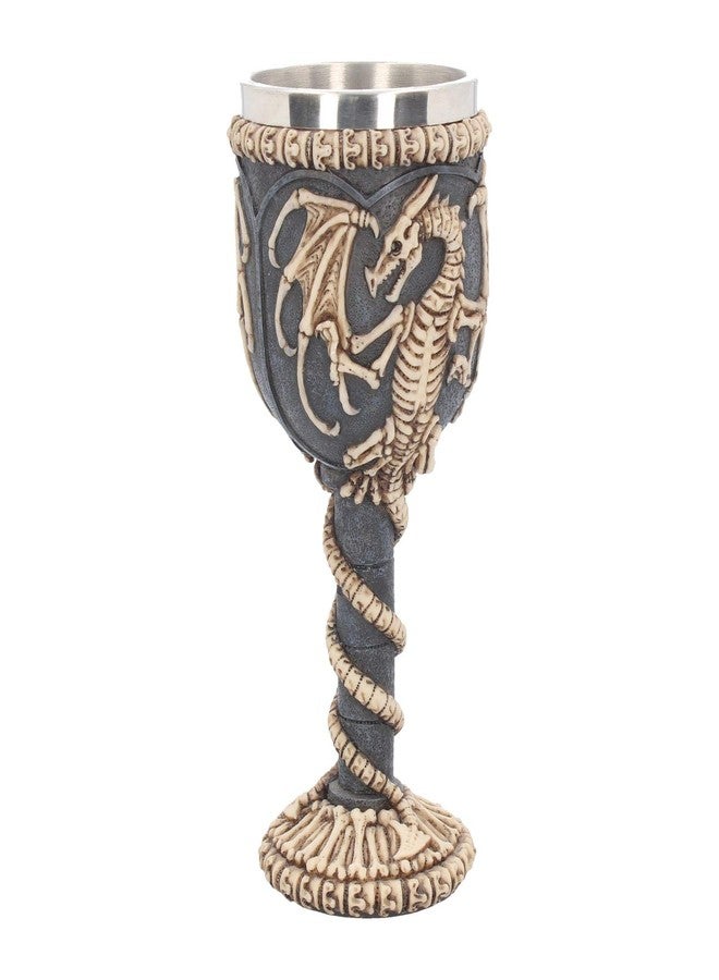 Nemesis Now Dragon Remains Goblet 19cm, Resin w/stainless steel insert, Black, One Size - Image 1