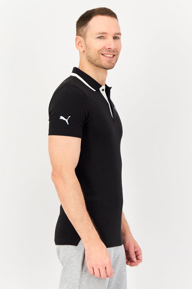 PUMA تي شيرت بولو رياضي للرجال بأكمام قصيرة، خارجي، أسود - Image 2