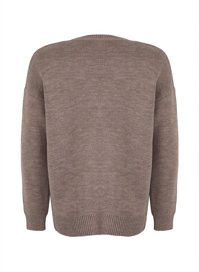 trendyol Mink Wide Fit Basic Knitwear Cardigan - Image 5