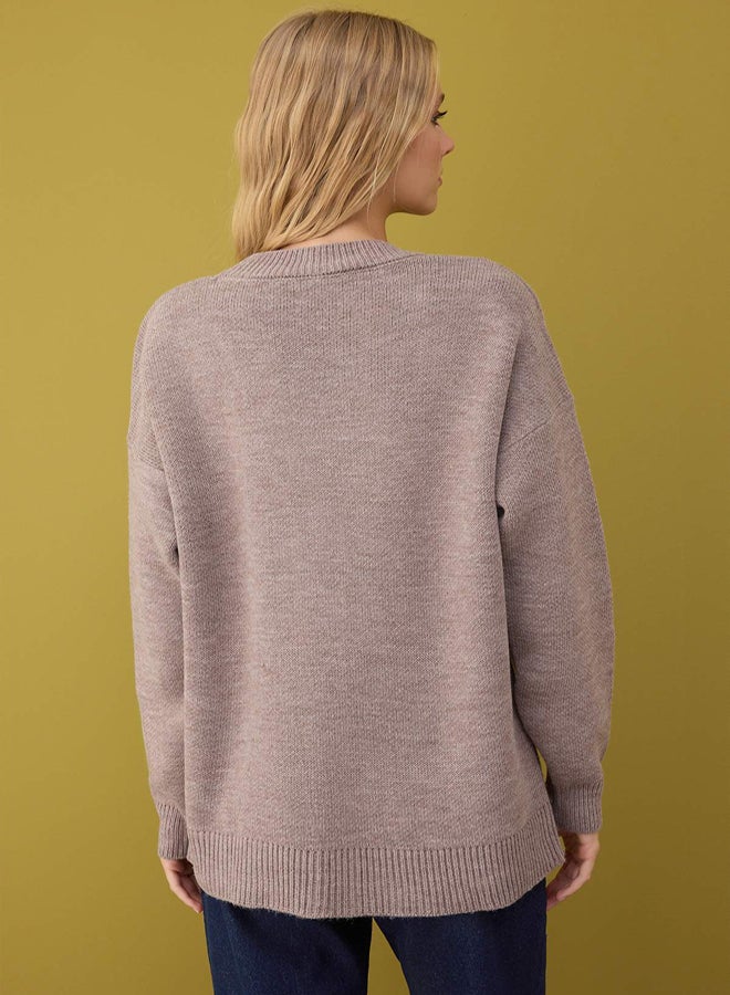 trendyol Mink Wide Fit Basic Knitwear Cardigan - Image 4