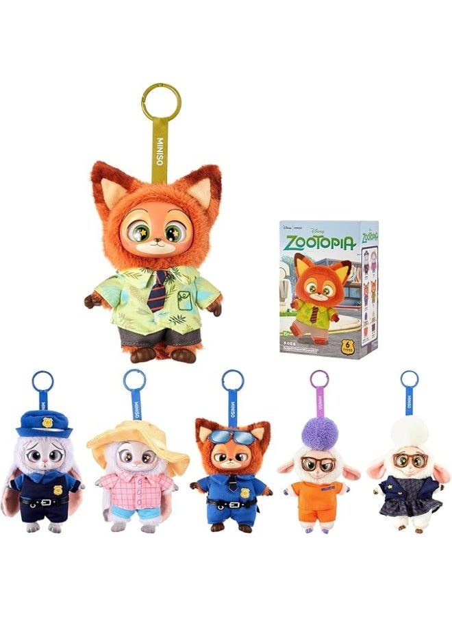 MINISO x Disney Zootopia Soft Vinyl Plush Collection Vinyl Plush Pendant Blind Box, Full Display Set of 6 Sealed Mystery Boxes, Character Collectible for Display and Gifting - Image 1