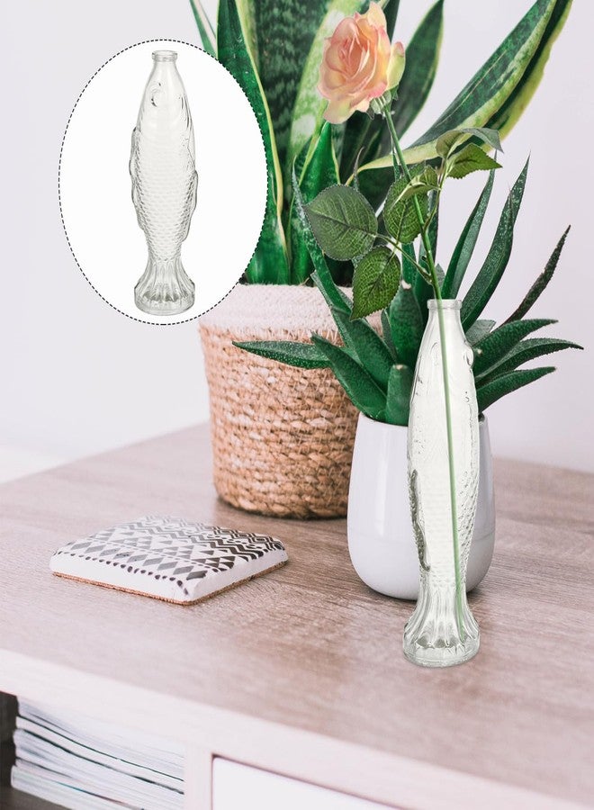 أموسفون زينة حفلات الزفاف من أموسفن، زجاجة على شكل سمكة، ديكور عتيق، زينة حيوانية، قطع مركزية من الزهور، أصص زهور بالجملة، تصميم زجاجة على شكل سمكة، إبريق نباتات - Image 3