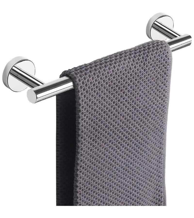 Golden Brushed Towel Bar 9 Inch Stainless Steel Wall Mounted Bathroom Rack - Image 5